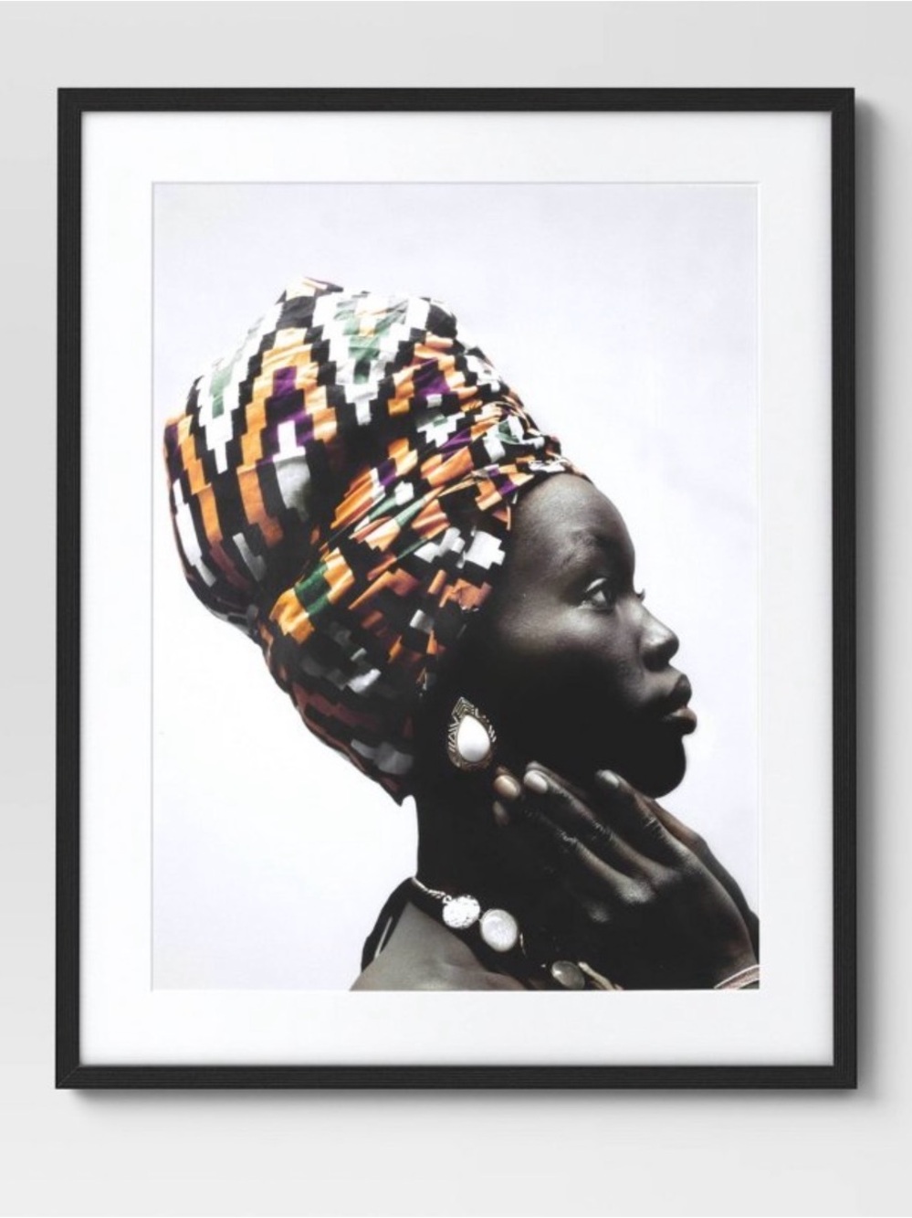 24x30 African Culture Art Print in glass frame